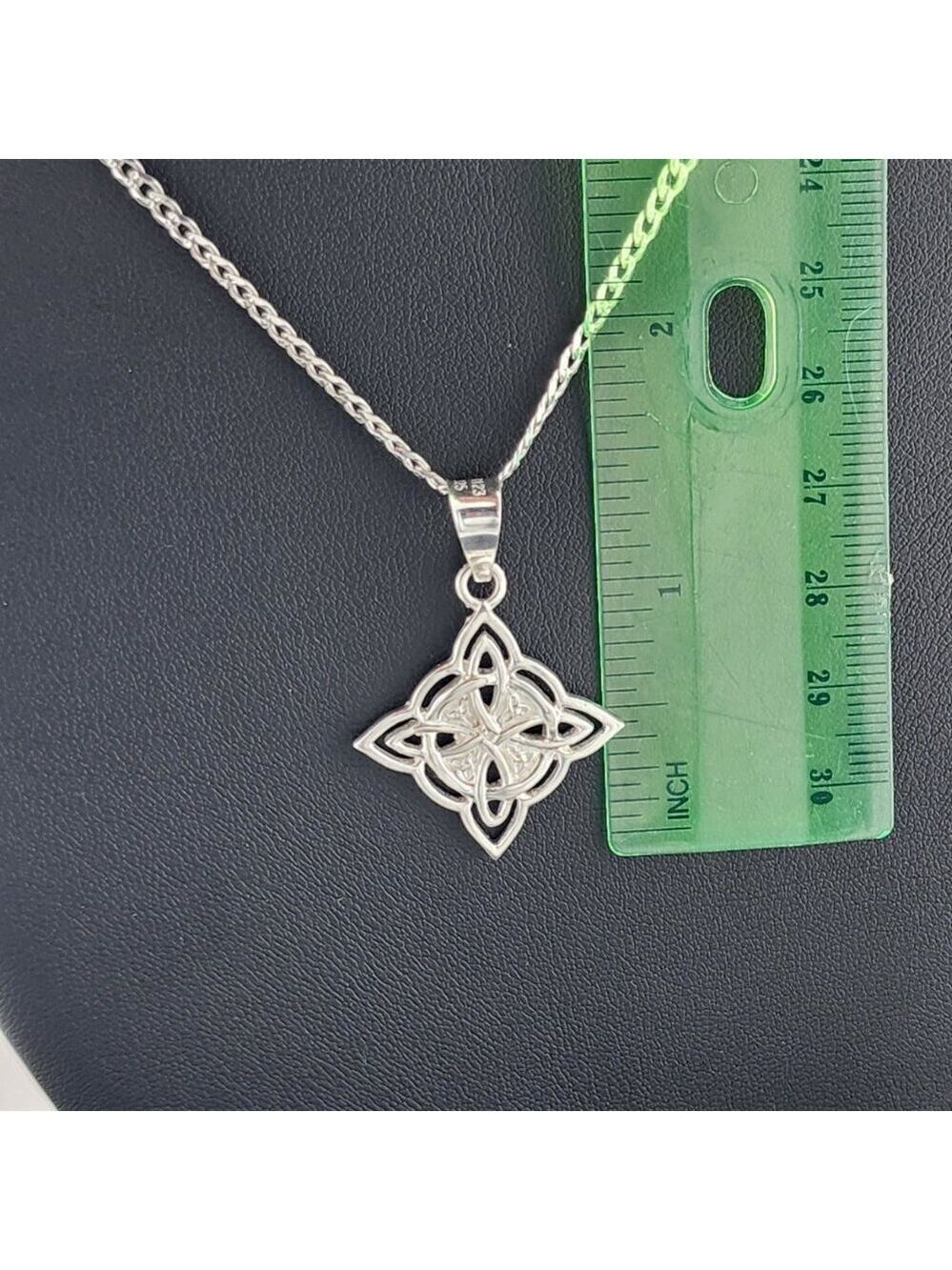 New Sterling Silver 925 Witch’s Knot Necklace – Wiccan Pagan Protection Amulet - Picture 6 of 7